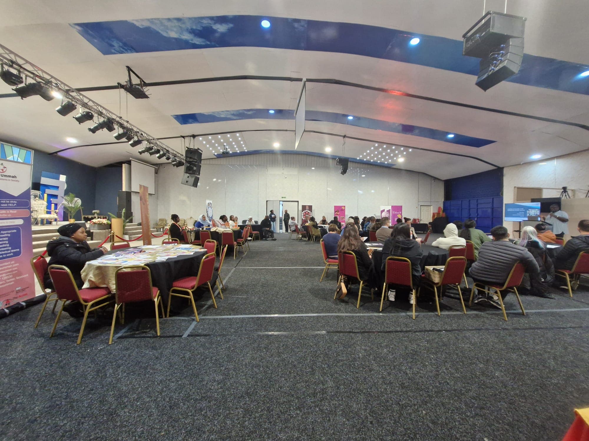 Health and socio-economic initiative community session and activities.